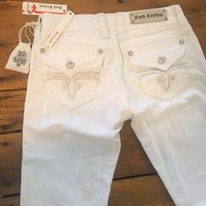 Rock revival white jeans